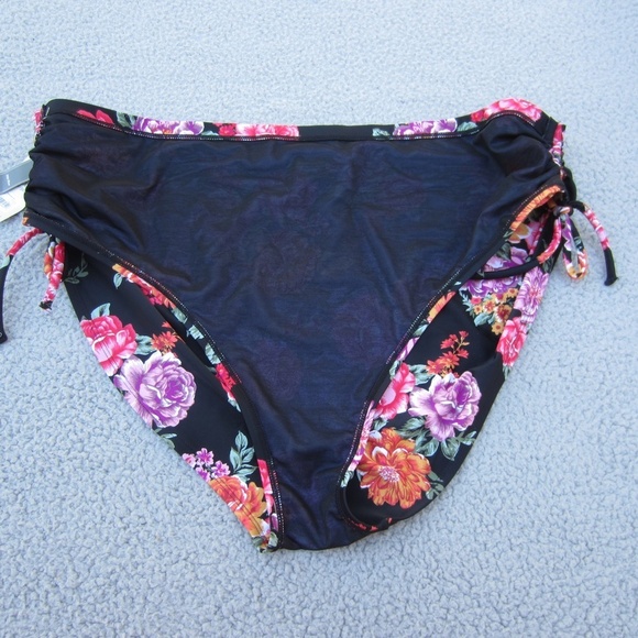 Terra and Sky Swim Bottoms Women's Plus Size 4X 28W 30W Floral Mid Rise Swimwear - Picture 7 of 16